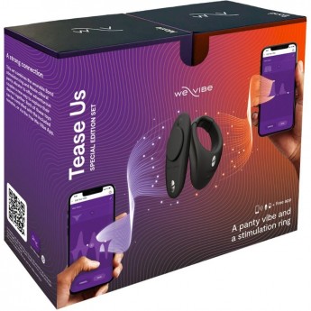 Набор WOMANIZER We-Vibe Tease Us: виброкольцо Bond + клиторальный вибратор Moxie черный Набор WOMANIZER We-Vibe Tease Us: виброкольцо Bond + клиторальный вибратор Moxie черный